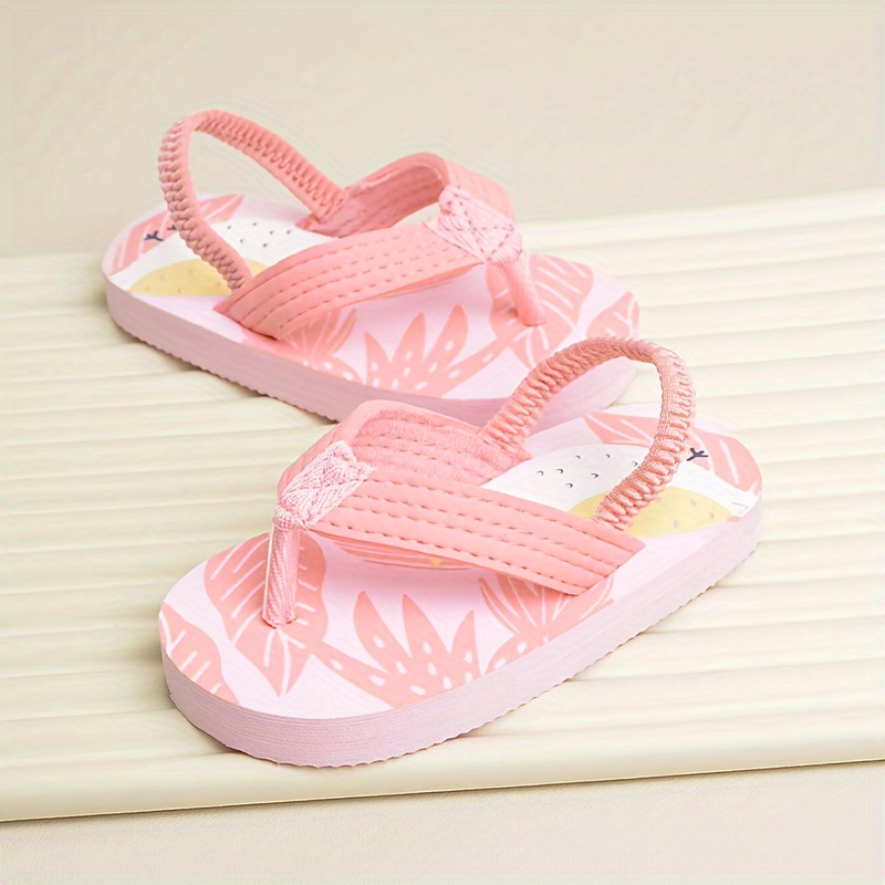 

Trendy Cute Flip-flop Sandals For Girls, Breathable Lightweight Sandals For Indoor Outdoor Beach Holiday