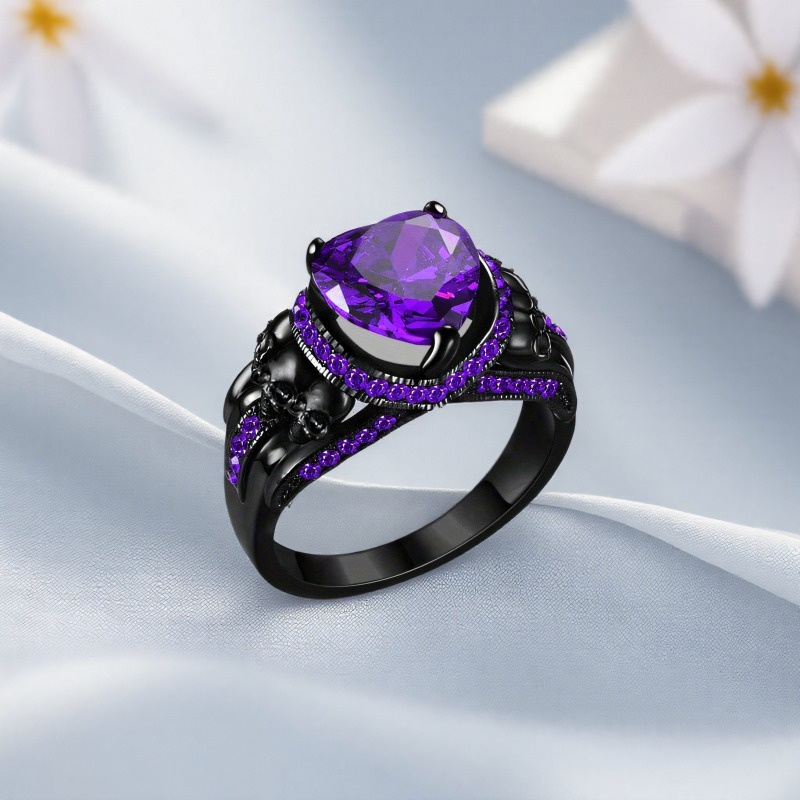 black and purple ring sold on Temu United States