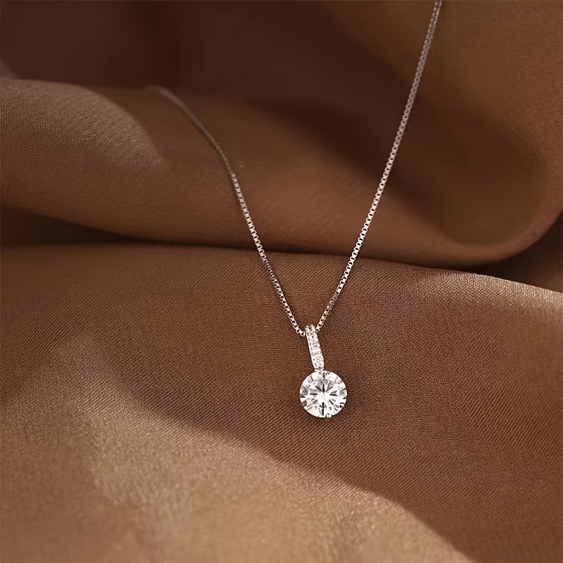1pc Women' Necklace Water Drop Pendant Clavicle Chain Necklace Valentine's Day Gift Wedding Party Jewelry