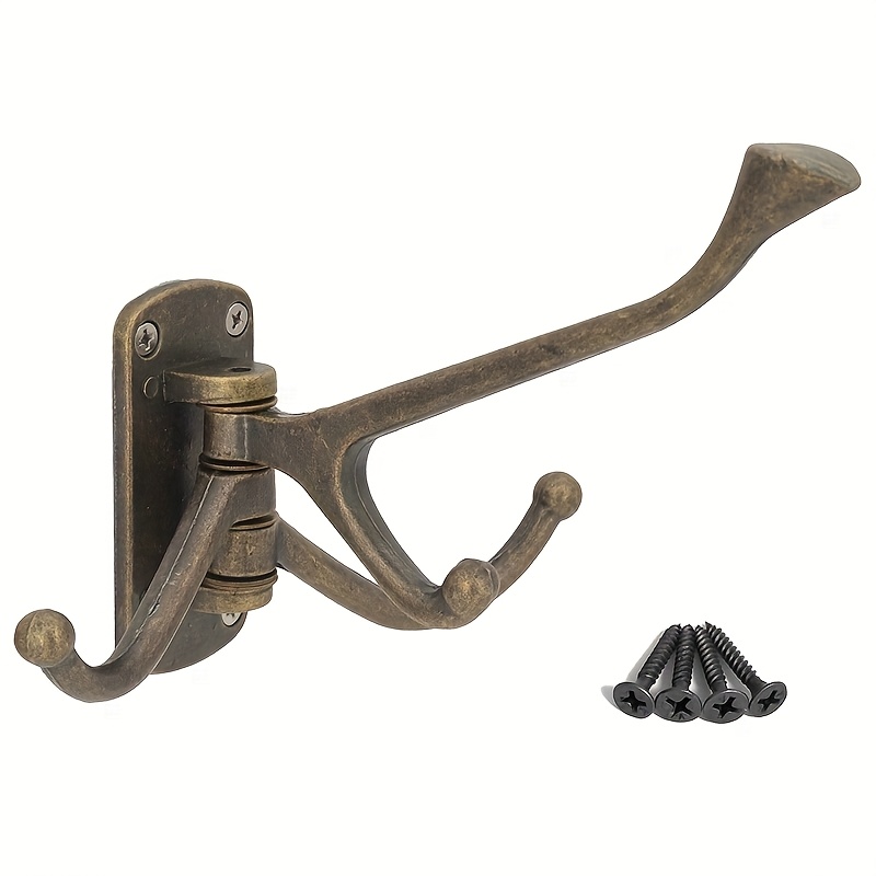 Wall Mounted Swing Arm Coat Hook, 4 Hooks Foldable And Swivel, Bathroom Storage Hooks, Organizing Space