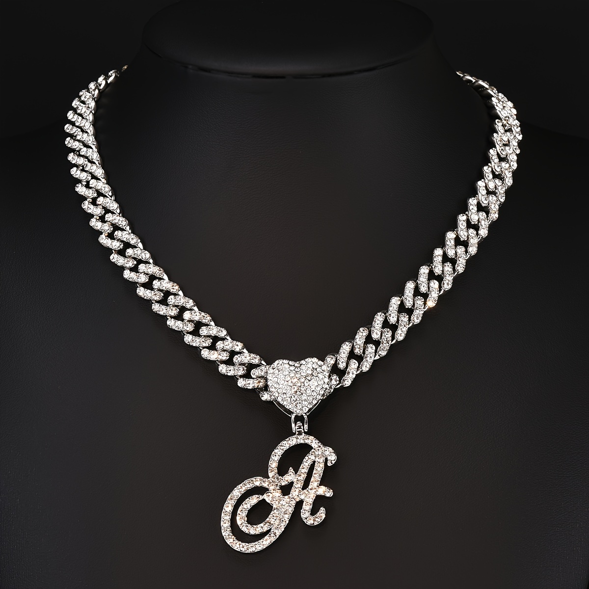 

26 Zirconia Pendant Necklace, A- Z Necklace Clavicle Necklace Women' Pendant Necklace Jewelry