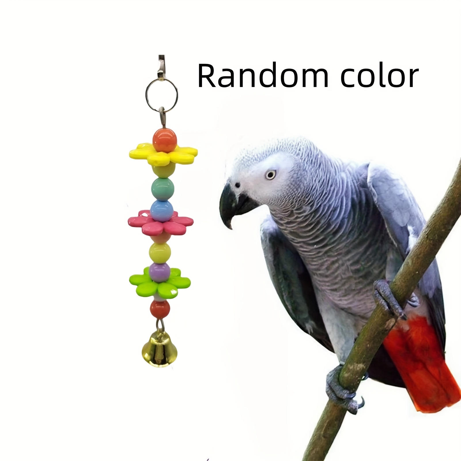 Rotating Bird Toy With Bell, Budgie Toy, Parakeet Toy, Parrot Toy, Perch,  Cage Accessories, Plastic Ball for Birds 