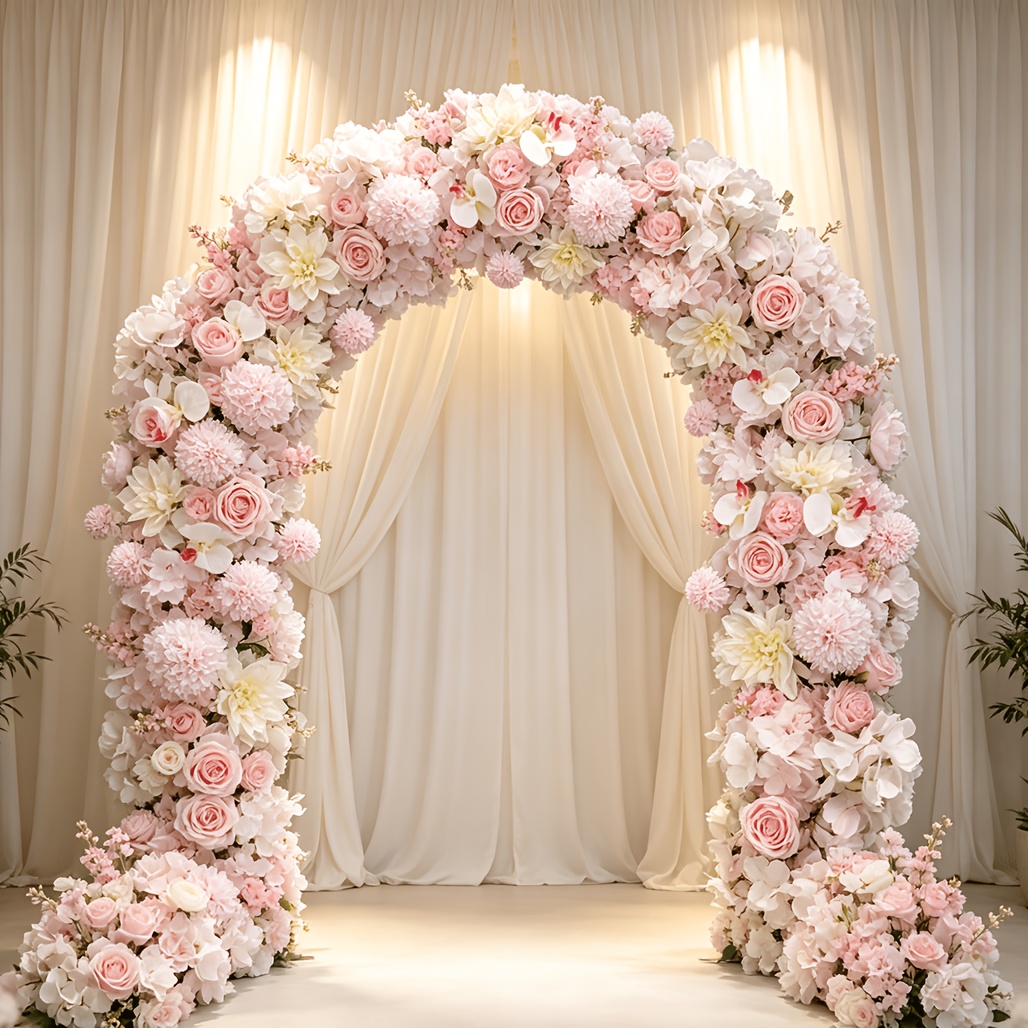 artificial flower backdrop wall sold on Temu United States