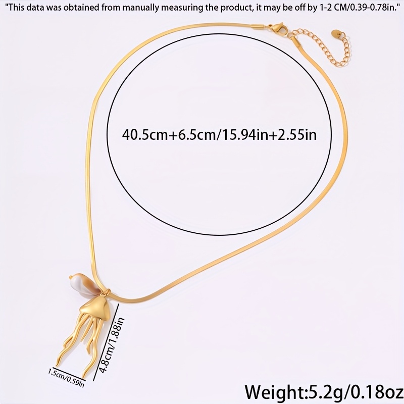 Elegant Jellyfish Blade Necklace, Lightweight Design