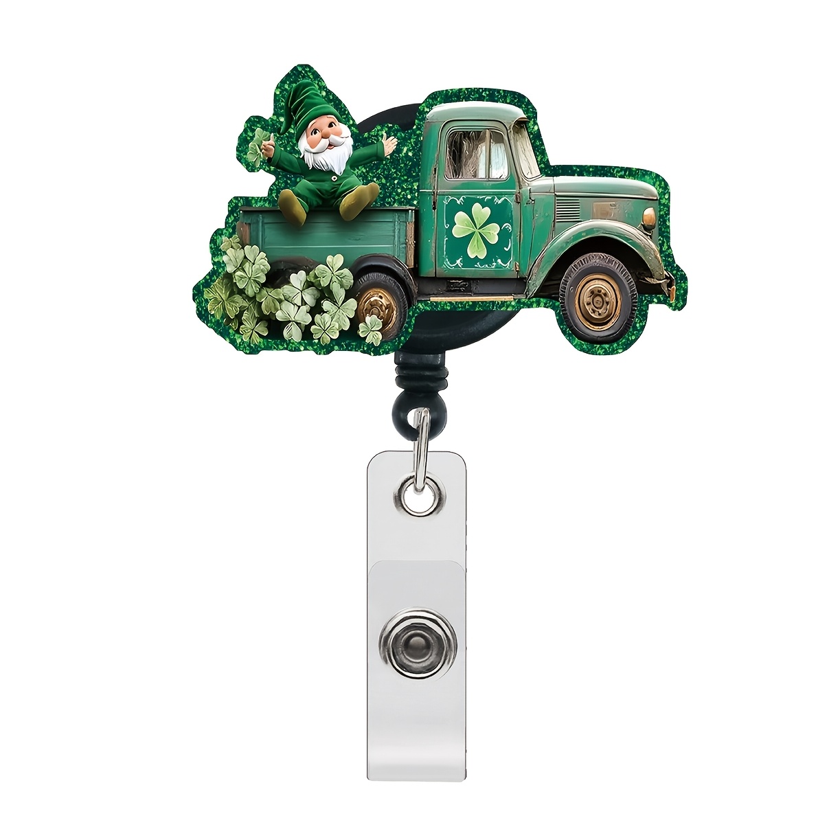 

1pc 's Day Driving Retractable Badge Reel With Alligator Clip - Acrylic, Ideal For Nurses, Doctors, Teachers | Name Tag & Id Holder