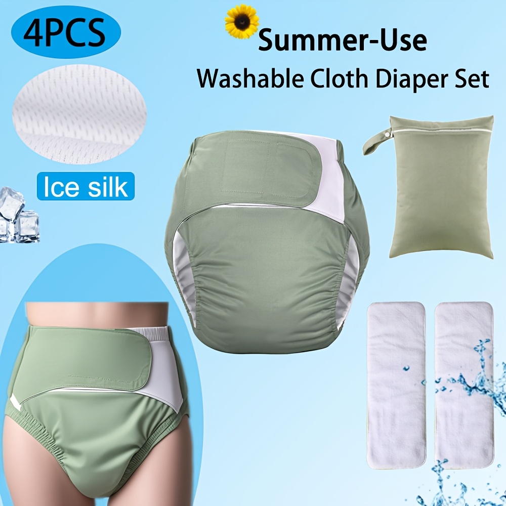 Adult Diapers For Men's Cloth Diaper 1PC Reusable Adult