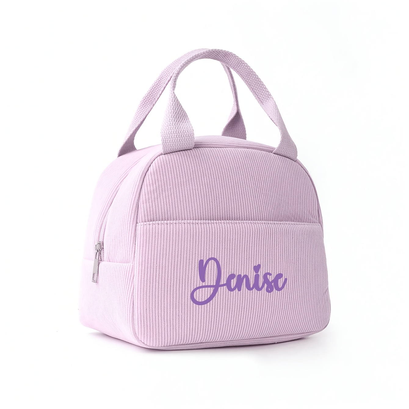 E-shop Bestickte, individuell gestaltete Cord Lunch Bag für Damen und Herren, einfarbige, isolierte Lunch Tote Bag, wiederverwendbare, auslaufsichere