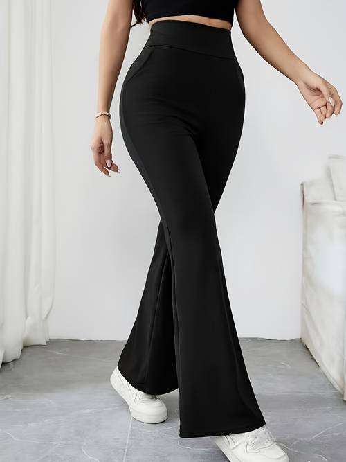 petite flared pants petite friendly flare trousers lifting and tummy control wide leg silhouette flared design instant leg lengthening and enhancement visually legs date party