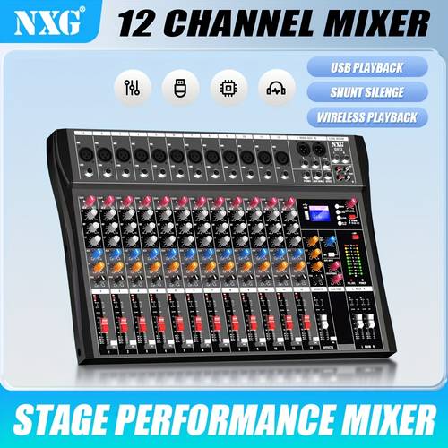 professional 6 channel mixer professional mixer with usb xlr and rca i o for all skill levels high quality 12 channel sound usb mixer with echo usb for microphone equipment