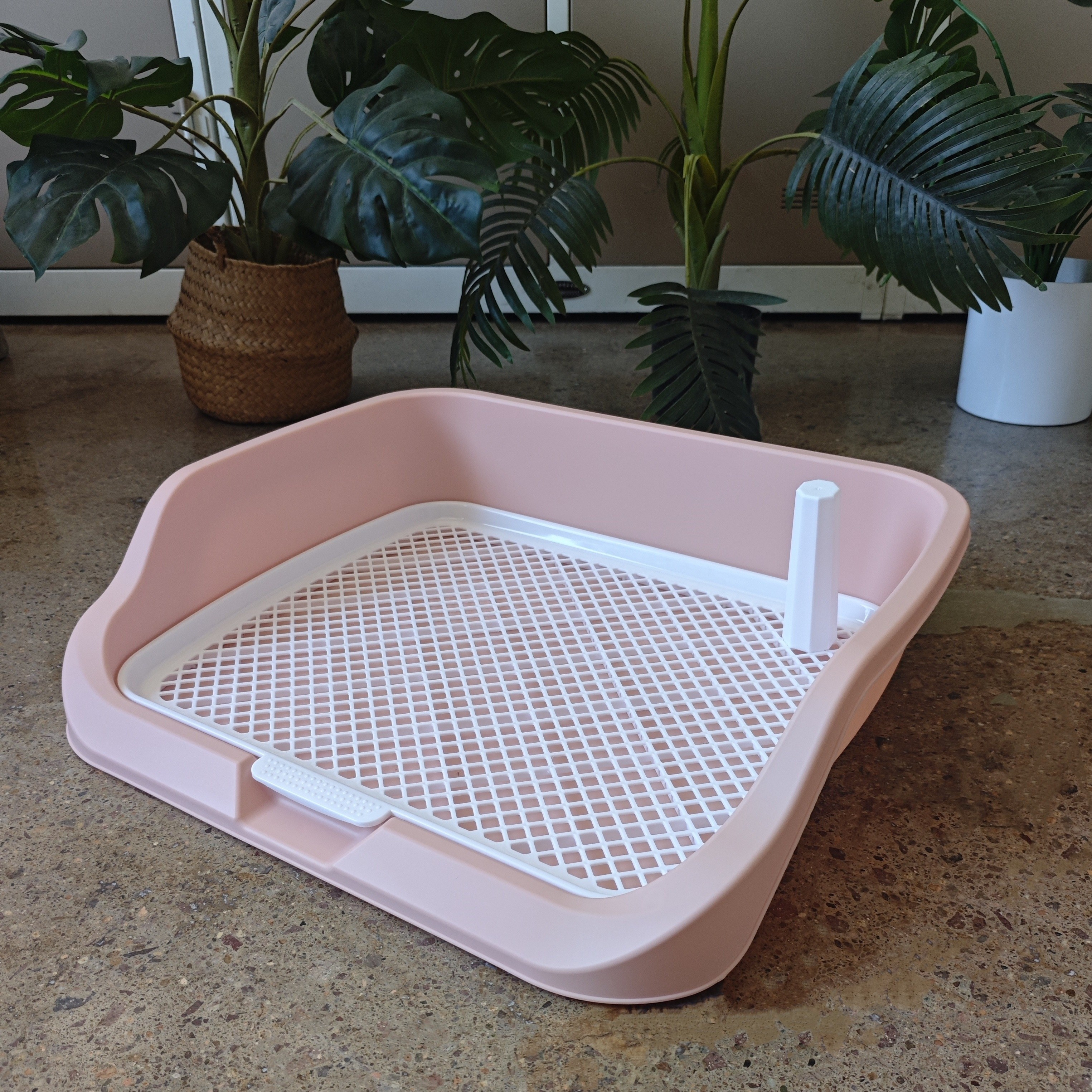 Extra-large High Fence Dog Potty With Easy-access Mesh Tray - Vibrant Colors, Ideal For Small To Medium Breeds