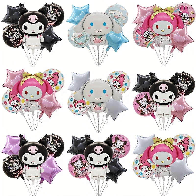 

Set, Cartoon Aluminum Foil Balloon Set, Hello Kitty, Cinnamoroll, My Melody, Perfect For Birthday Parties, Graduation Season, Dance Parties, And Weddings