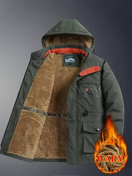 winter outdoor length jacket heavy mens fleece jacket workwear jacket
