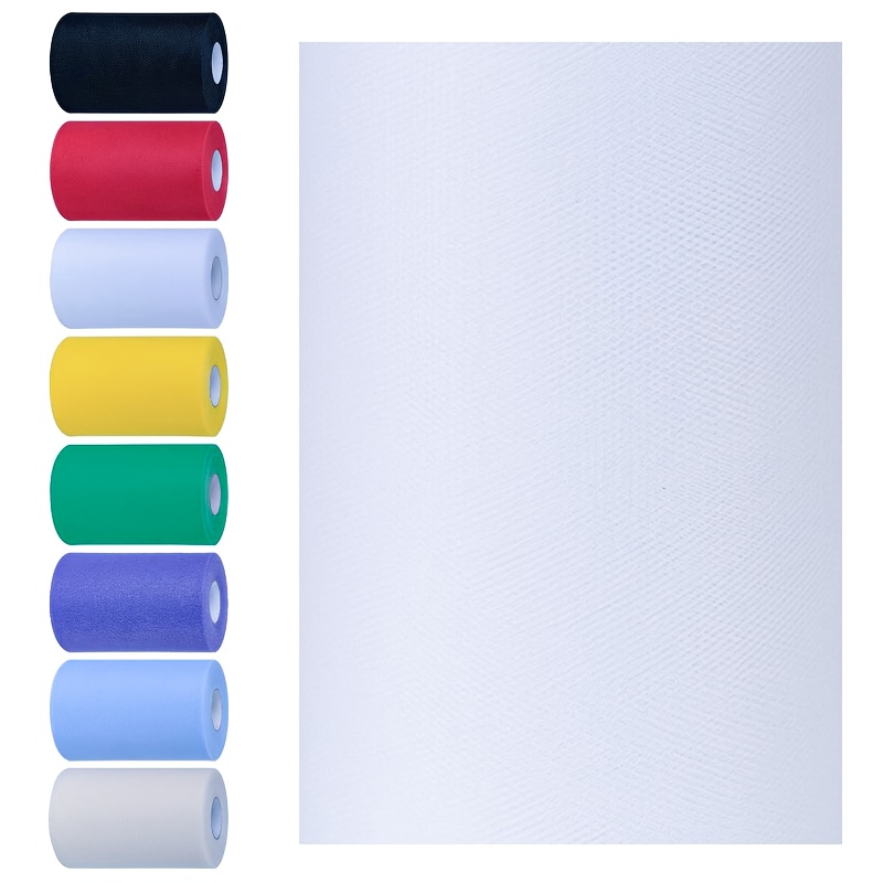 TEMU Tulle Fabric Rolls 6 Inch By 10/ 50 Yards Tulle Roll -best For Tutu Skirt Baby Shower Birthday Party Wedding Decorations Halloween Christmas