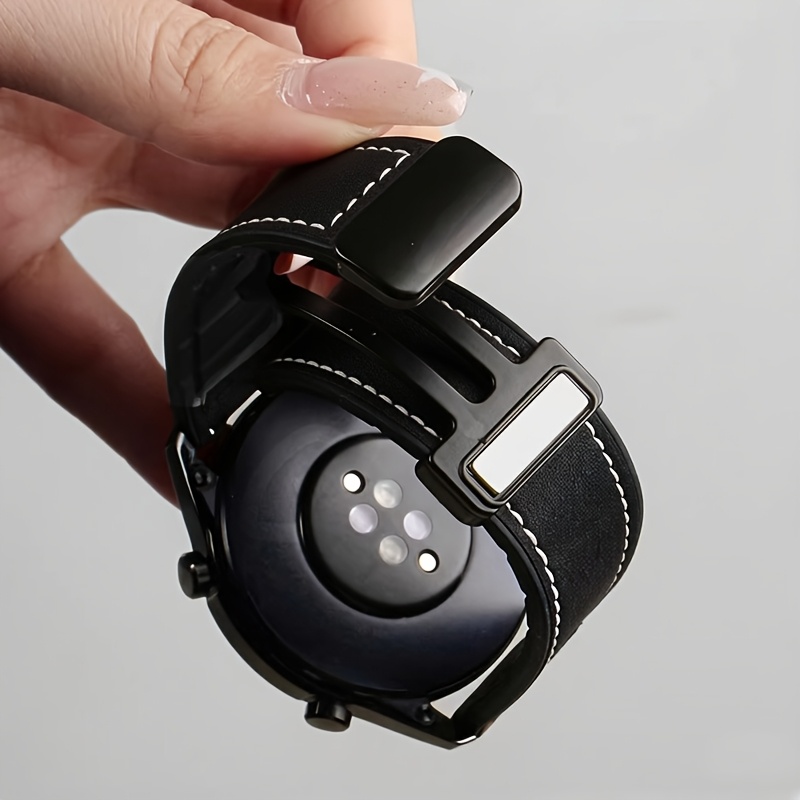 TEMU 22mm/20mm Synthetic Leather Strap For 6/5/4/3 For Xiaomi Watches, For 40mm 44mm/ 40mm/ For Galaxy Watch 3 41mm/ For Galaxy Watch 42mm/gear S2