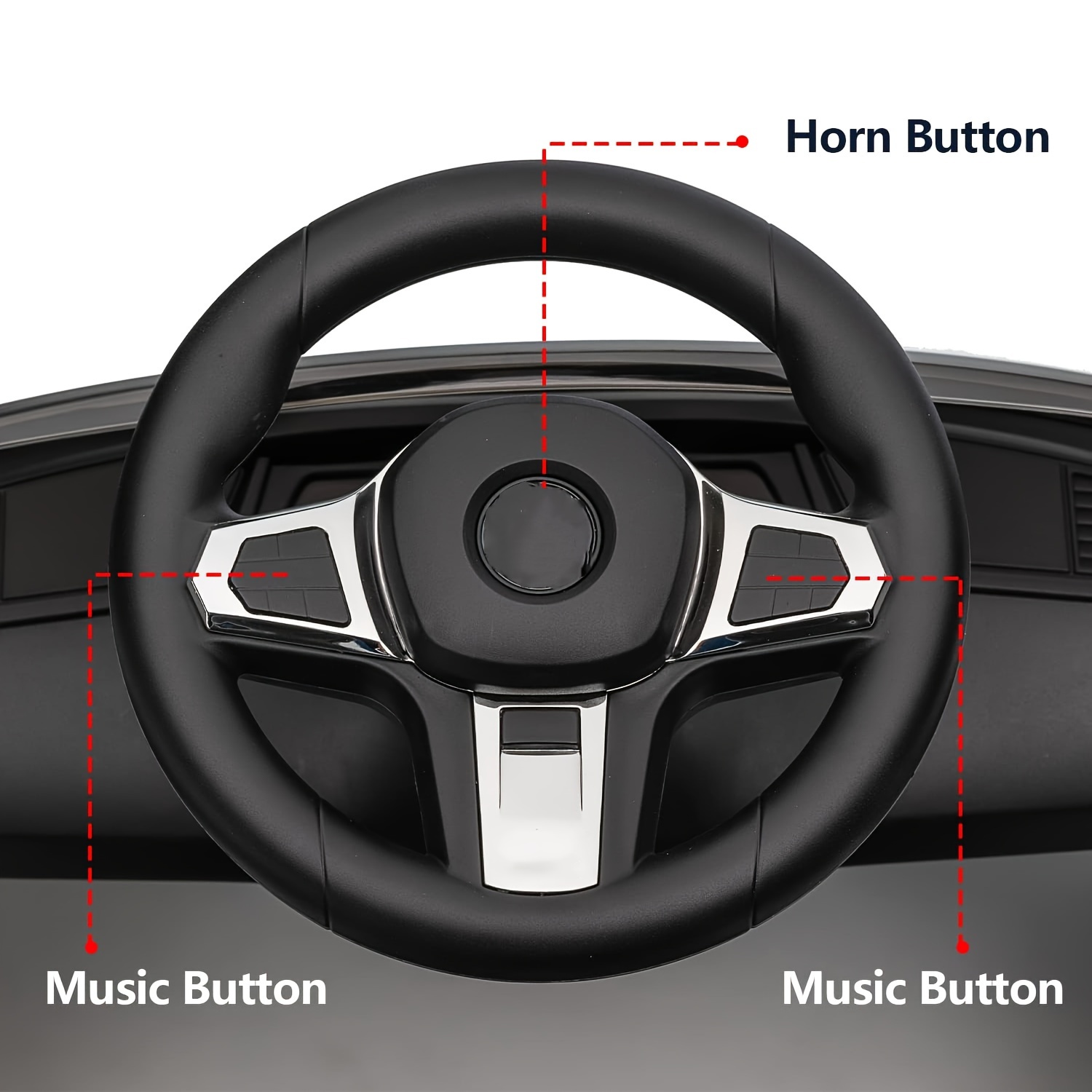 push ride on car for toddlers1 5 toddler with adjustable push rod horn music silent wheel for stroller substitute details 3