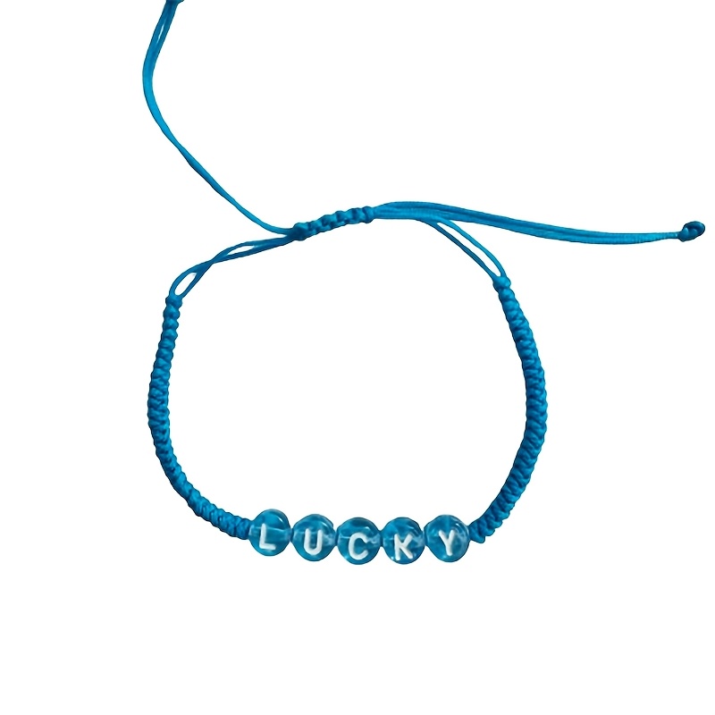 Custom Simple Personalized Bracelet with Transparent Letter Beads
