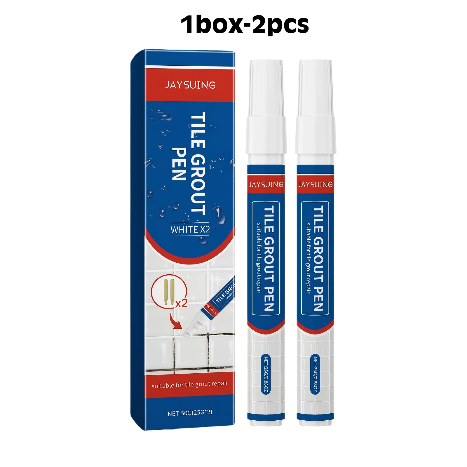 TEMU 2pcs Tile Grout, 1box-2pcs, Ceramic Tile Grout, Beautiful Seam Sealant, Quick-drying Formula, Waterproof And , Durable, High-quality Sealant,
