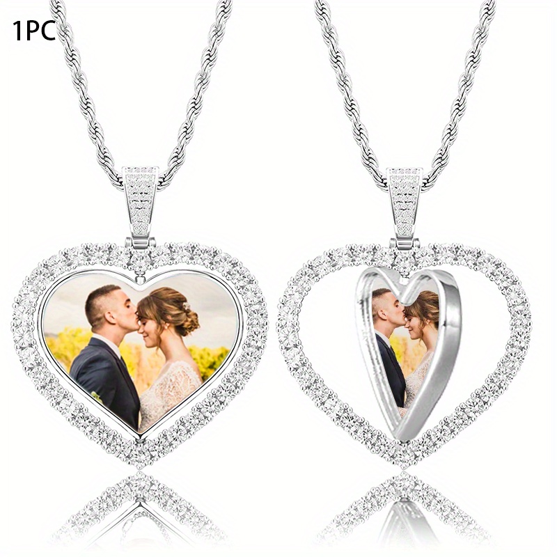 TEMU Customized Heart-shaped Necklaces, Customized Hip-hop Necklaces, Personalized Necklaces, Diy Necklaces, Gifts Suitable For , Gifts For , Party