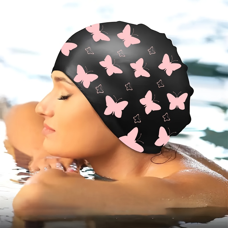 TEMU 1 Comfortable High-elasticity, Extra-large And Thickened Silicone Swimming For Men And Women, Featuring A Print On Outer Sides. Soft And