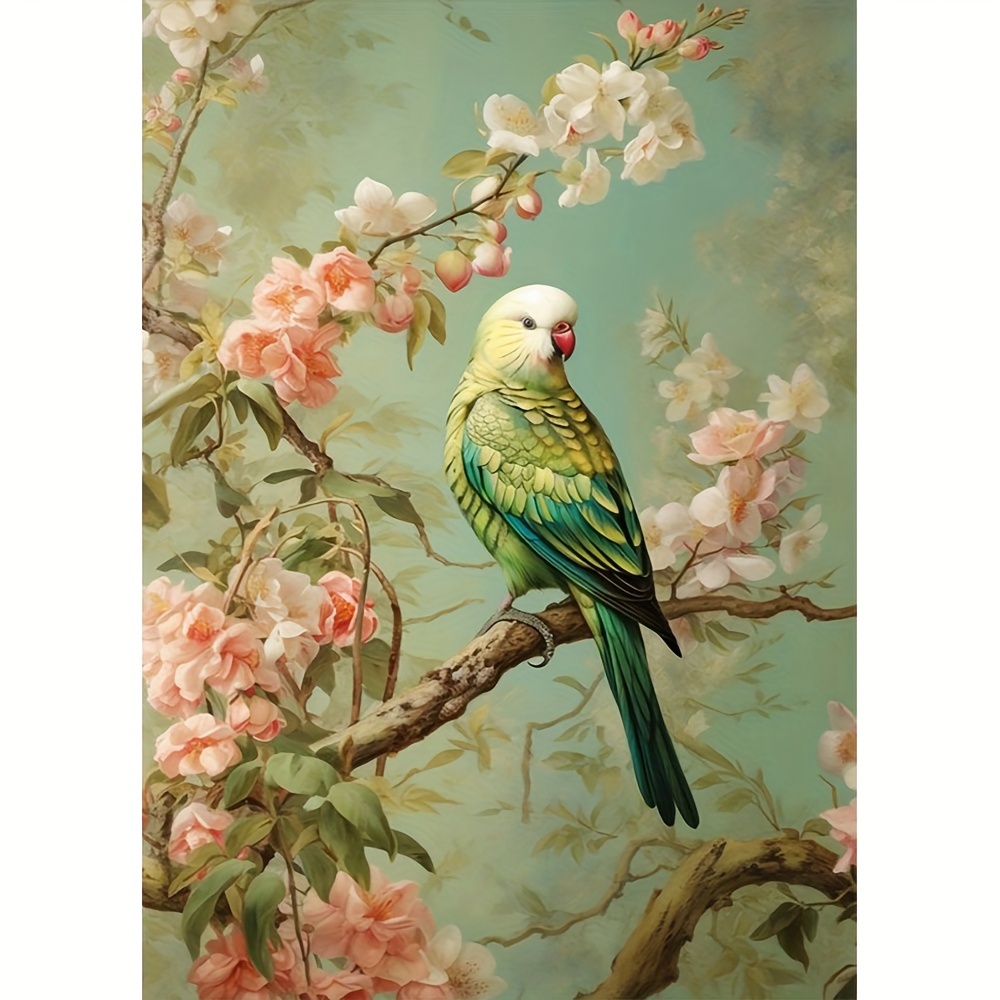 

1pc Large Size 30x40cm/ 11.8x15.7inch Without Frame Diy 5d Diamond Art Painting Lovely Bird, Full Rhinestone Painting, Diamond Art Embroidery Kits, Handmade Home Room Office Wall Decor