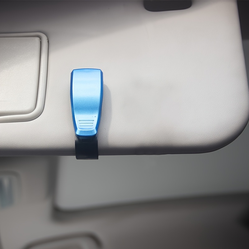 1pc Multifunctional Car Sun Visor Glasses Holder - ABS Material with Bill and ID Card Slots, Essential Car Interior Accessories