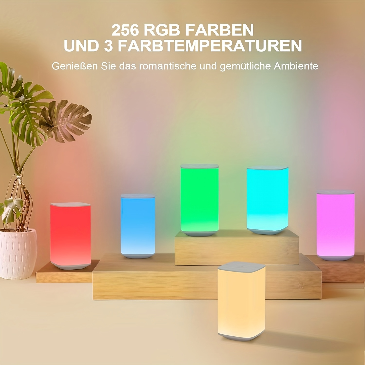 Color ring color selection light RGB, touch bedside lamp, night light/remote control desk lamp, adjustable color changing night light, timed shutdown, USB charging/suitable for bedroom, living room, party, Christmas, birthday gift atmosphere light