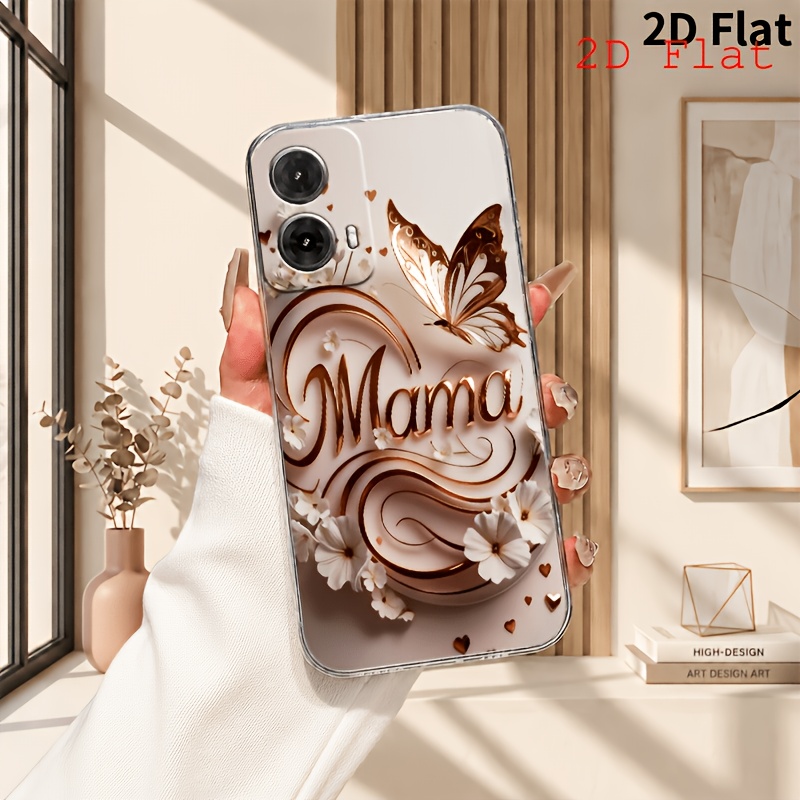 TEMU Phone Case: 2d Flat And Flower Phone Case For Mom, Suitable For Moto Edge 20 30 40 60, Moto G 5g 2023 2024, G Power 2025, G05, G13, G14, G15,