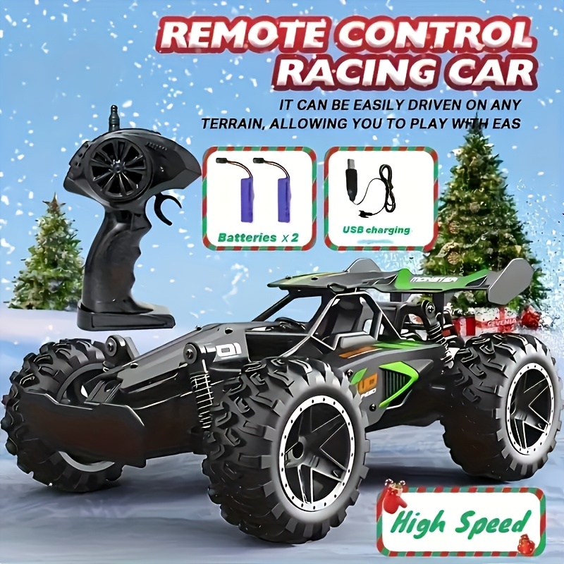 1:18 Small High-speed Off-road 2.4 G Remote Control Car Drifting 15KM/H Adapted To The Anti Collision Setting Of The Various Sections Rubber Large Tire, Christmas Halloween Thanksgiving Toy Gift