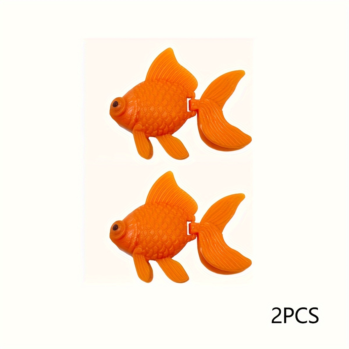 2/4pcs Vibrant Orange Goldfish - Realistic Floating Artificial Aquarium Decor, Durable Pvc Fake Fish For Lifelike Tank Ambiance