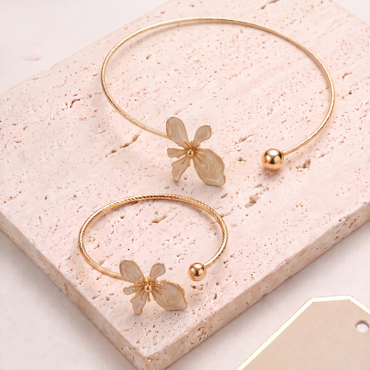 French Gentle Style Retro Necklace and Bracelet Set, 2pcs