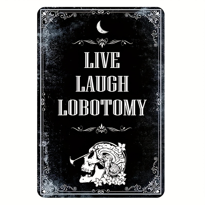 

Funny Metal Sign - 8x12 Inch Gothic Dark Humor Decor For Home & Door, Craft Supplies