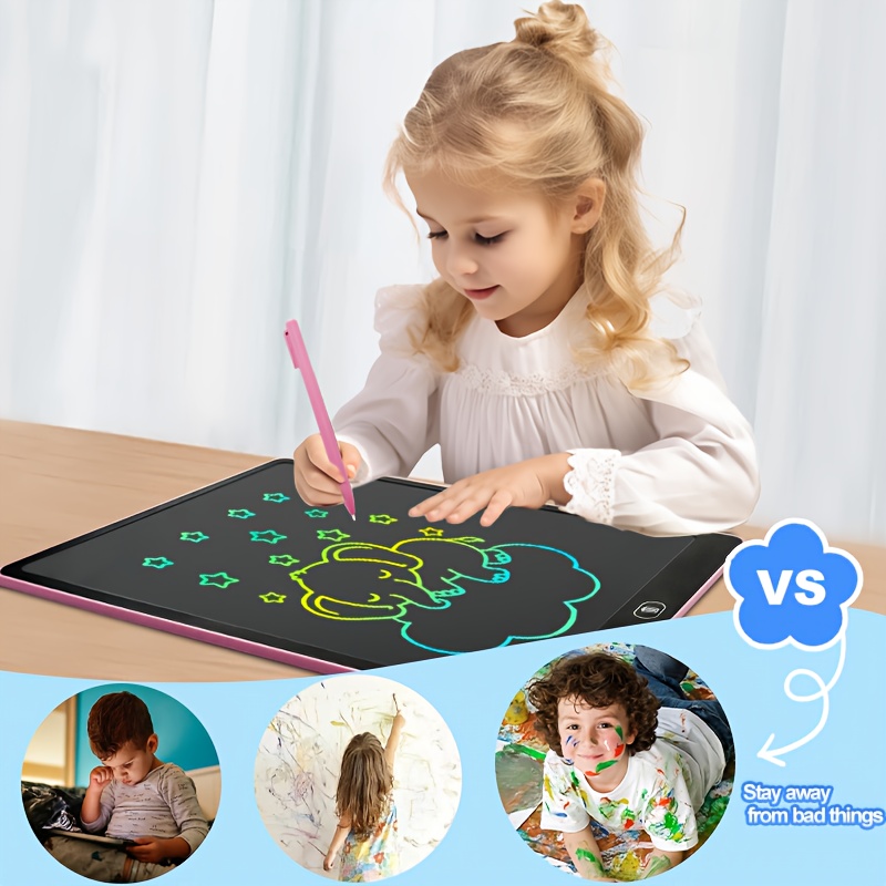 La tableta de escritura LCD está disponible en tamaños de 6.5, 8.5, 12 y 40.64 cm, atendiendo a diversas necesidades. Permite borrar fácilmente con un clic los garabatos, lo que permite la creatividad en el dibujo, cálculos, notas y borradores.