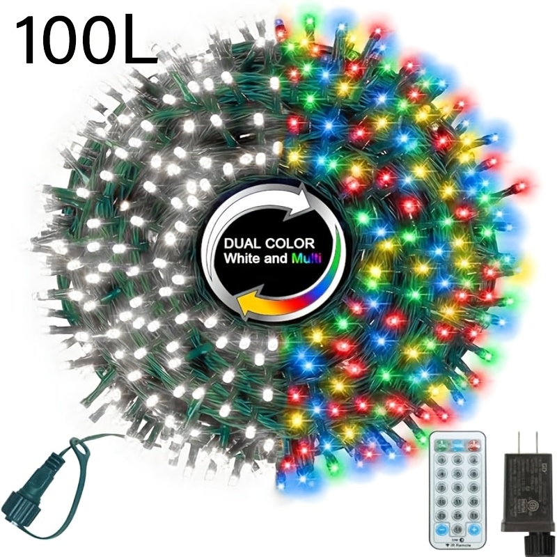 

33ft Christmas String Lights - Led Fairy Starry Lights With 16 , Plug-in For Tree, Wedding & Party Decor (white+), Christmas Decor