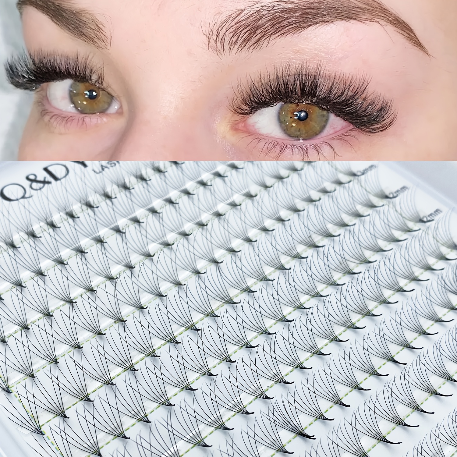 Image of 500 Clusters 6d Pre-made False Eyelashes, Thickness 0.05mm, C/d Optional, 8-15mm Mixed Lengths. Middle-root Dense Eyelash Extensions, Handmade, Dense, Lightweight, Natural, Mixed Lengths Combined.