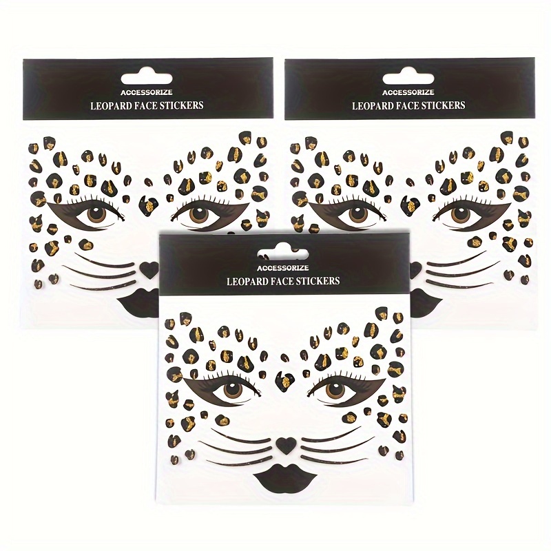 

Leopard Face Stickers: Festive Party Decorations For , Christmas, Easter, Hanukkah, And More - 15.5cm X 6.1in