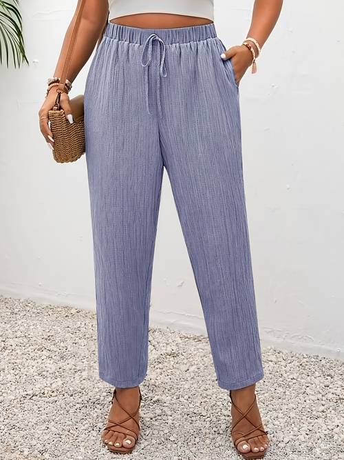 plus size edition extends and fashion featuring slant pockets drawstring details and a comfortable elastic waistband versatile for daily commutes are womens plus size pants