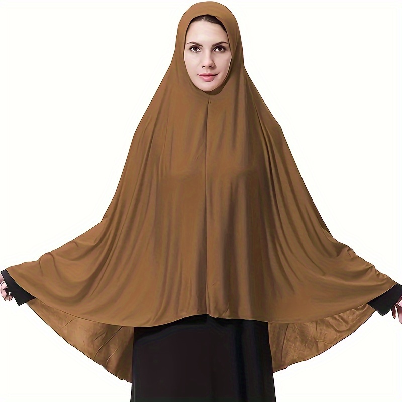 womens elegant khimar hijab long sleeveless prayer garment   length convenient pullover cape gifts for eid 0
