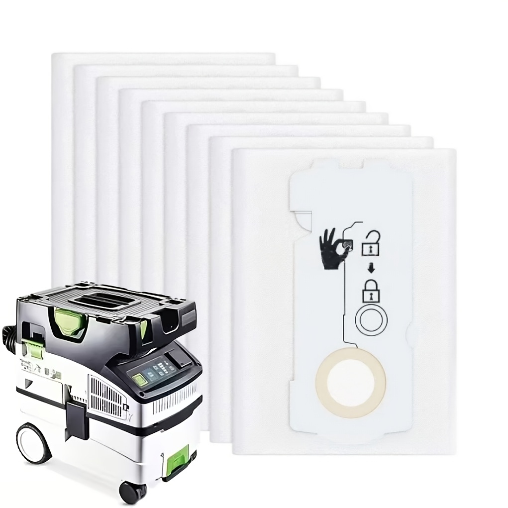 E-shop 6er-Pack Hepa-zertifizierte Mini-/Medium-Staubsaugerbeutel, kompatibel mit Festool CT MIN/CT MINI I/CT MIDI und CT MIDI I Serie