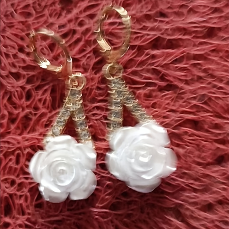 TEMU 1 par de aretes de de moda, adecuados para mujer para usar joyería , banquetes o uso diario, regalos de Navidad y Acción de Gracias