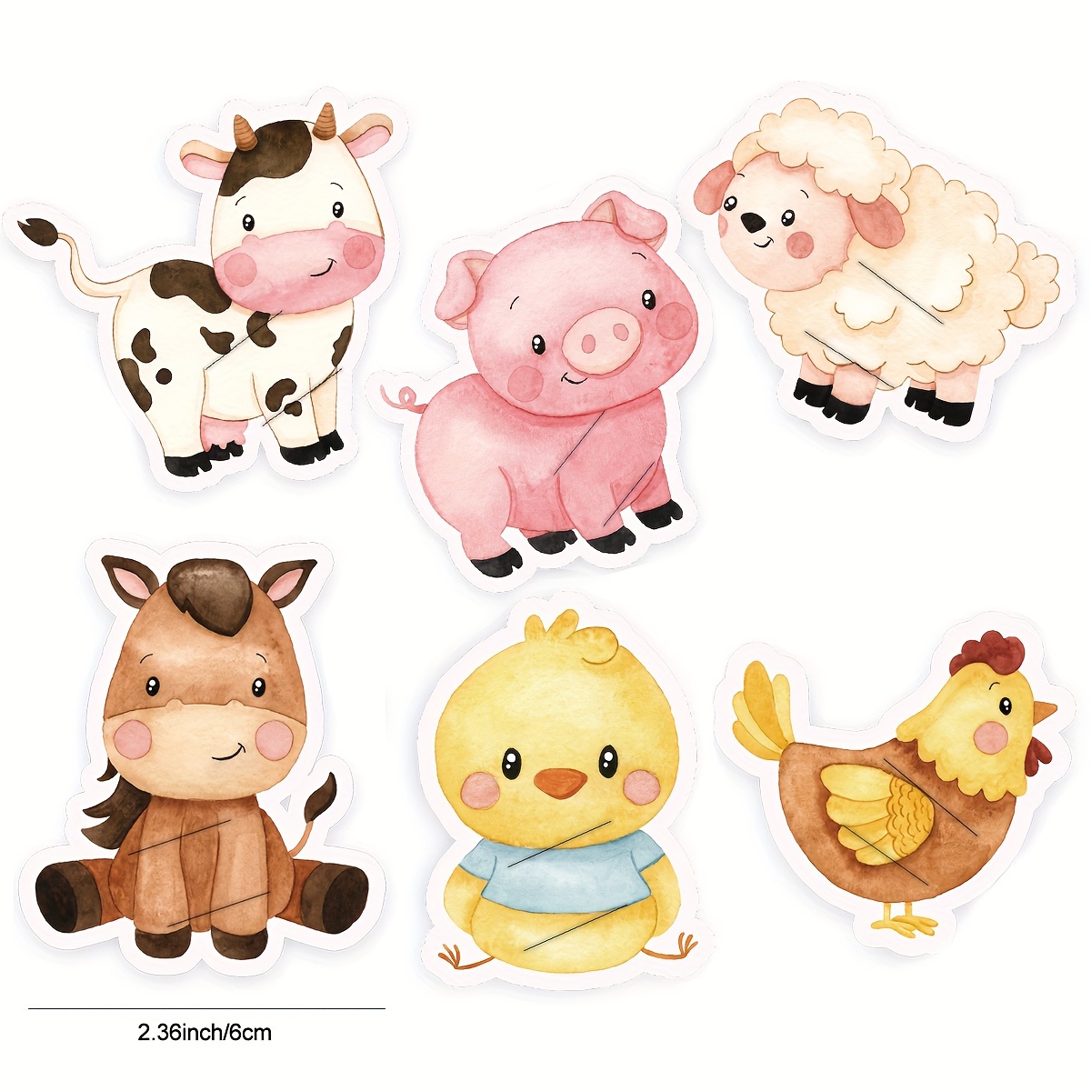 Image of 48pcs Carton Animal Lollipop Cards Candy With Packaging Supply For Animal Birthday Party Decorations Candy Holders