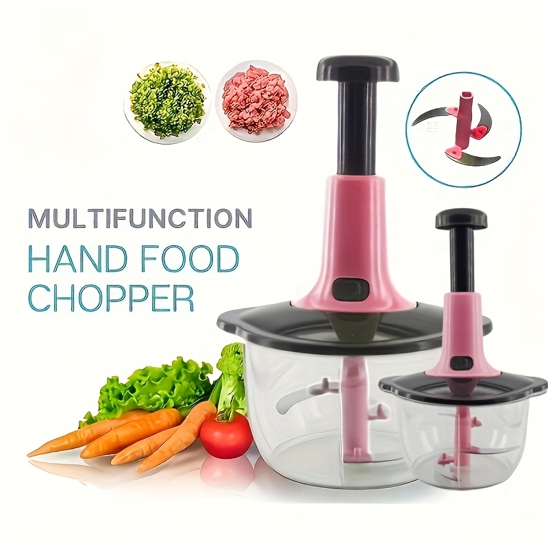 1pc   metal   chopper straight   multi function manual press chopper for vegetables fruits herbs meat mash salad   salsa essential kitchen tool for   details 0