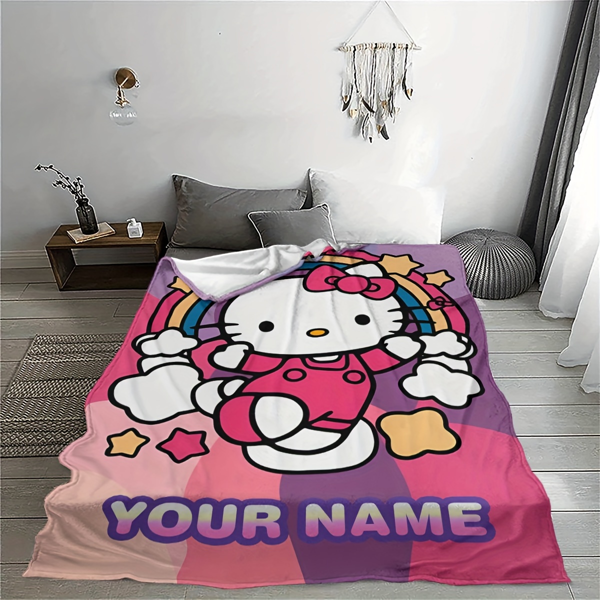 cute cartoon   text customized blanket warm and comfortable flannel blanket decorative blanket for room decoration gift blanket suitable for   details 1