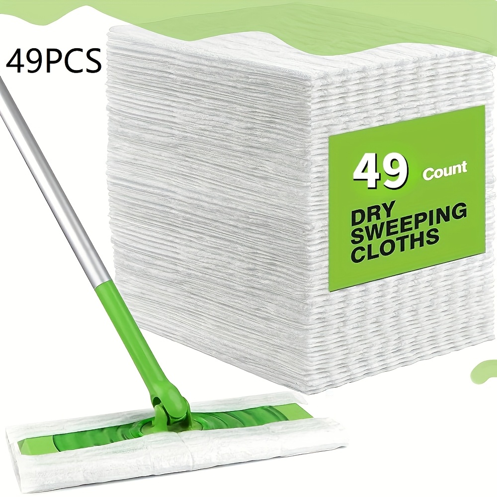 E-shop 29/49 Stück Ultra-Reine Einweg-Mopp-Pads - Mikrofaser für mehrere Oberflächen, fängt Schmutz/Staub/Haar ein, Nass-/Trockengebrauch, perfekte