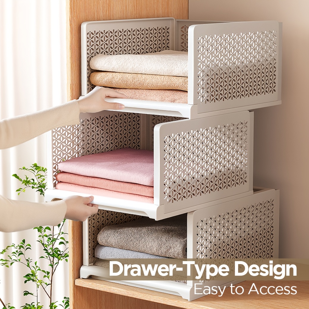 stackable storage bins sold on Temu New Zealand