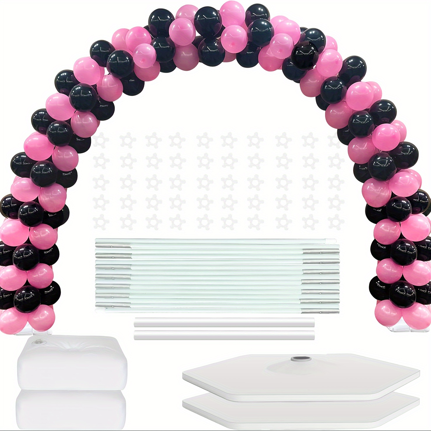 

21ft Balloon Arch Stand Kit, Free Combination In Width And Height (e.g. 10ft X 7.5ft), To And Disassemble For Birthday, Wedding, Christmas, Holidays & Graduation Decorations