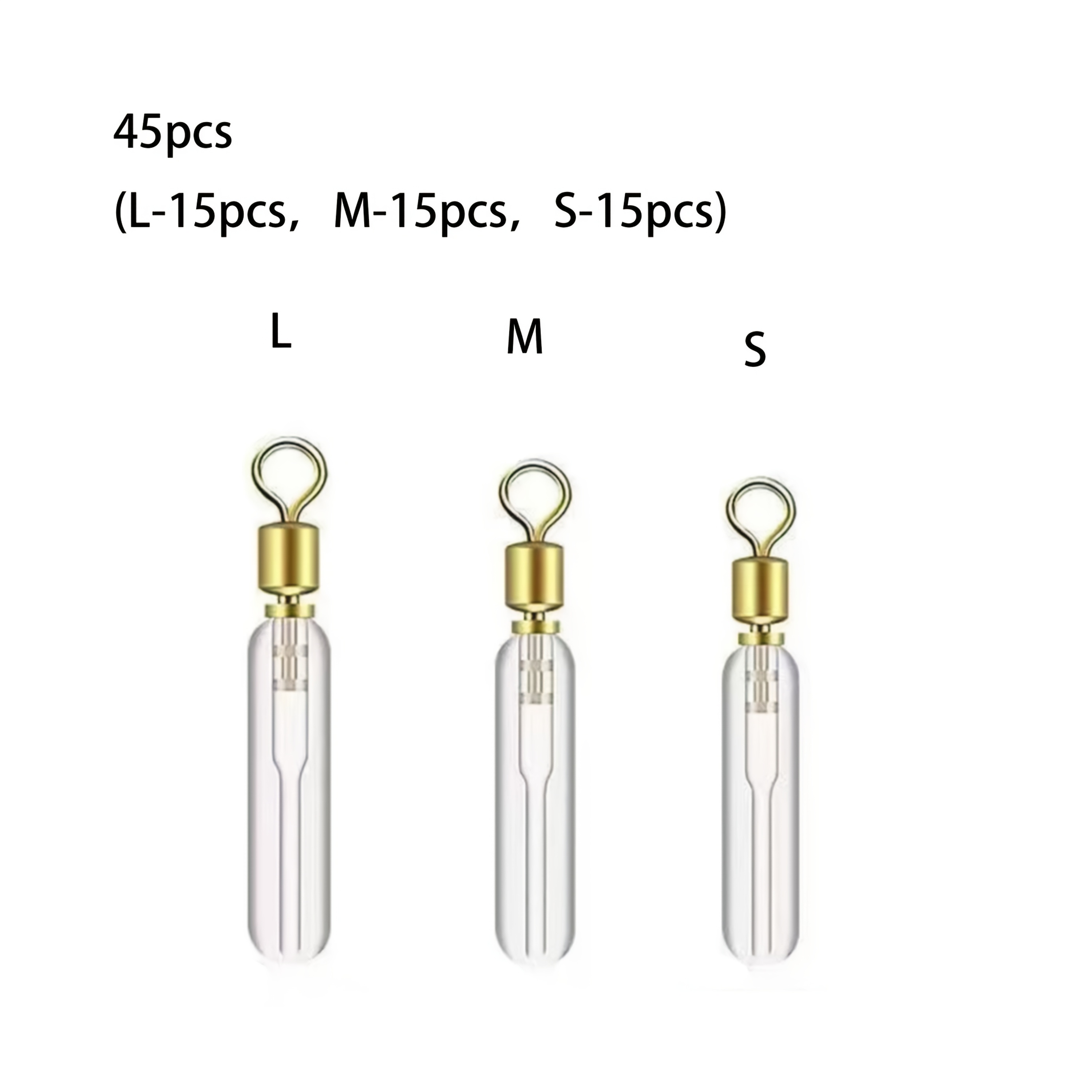 TEMU 45 pz Perline Fermagalleggiante da Pesca Qualit� in con Testa in Rame, con Design Fermagalleggiante Scorrevole e , Attrezzo da Pesca a Tutti