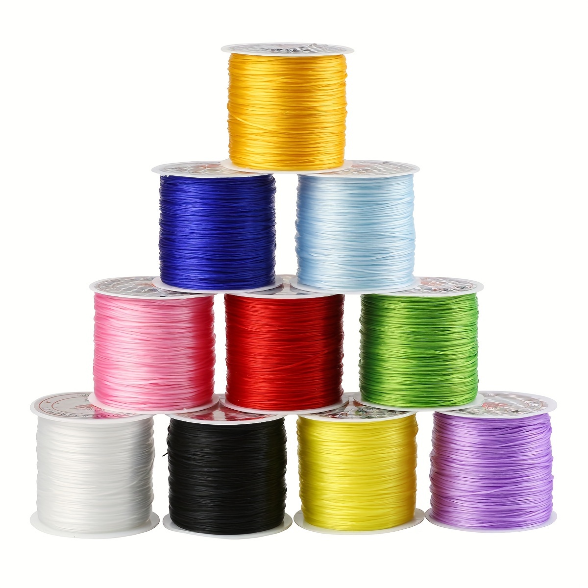 

60m Length, 0.8mm Diameter Vibrant Beading Cord - Nylon Stretch String For Diy Bracelets, Necklaces & Jewelry Crafting - For , Bracelet String