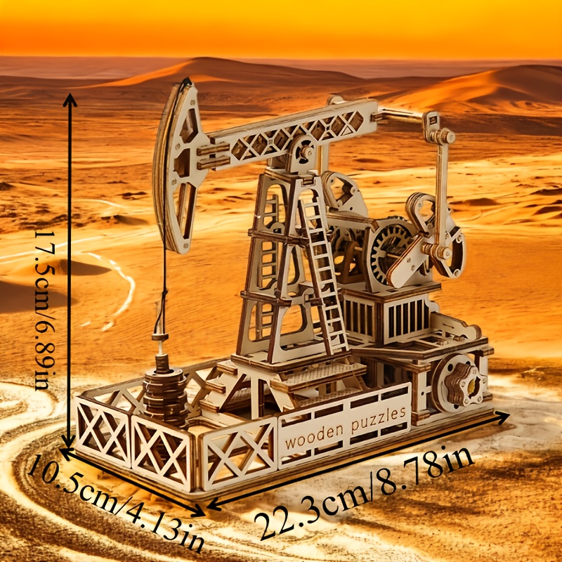 3D Wooden Mechanical Well Vintage Car & Beach Themed Motorcycle Puzzle Set