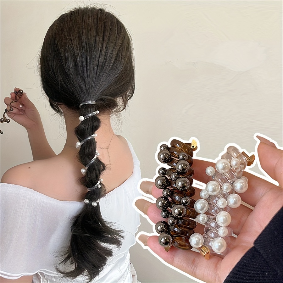 

Japanese Braided Hair High Ponytail Telephone Wire Hair Ring Headwear Head Rope Simple Rubber Band Female Hair Tie