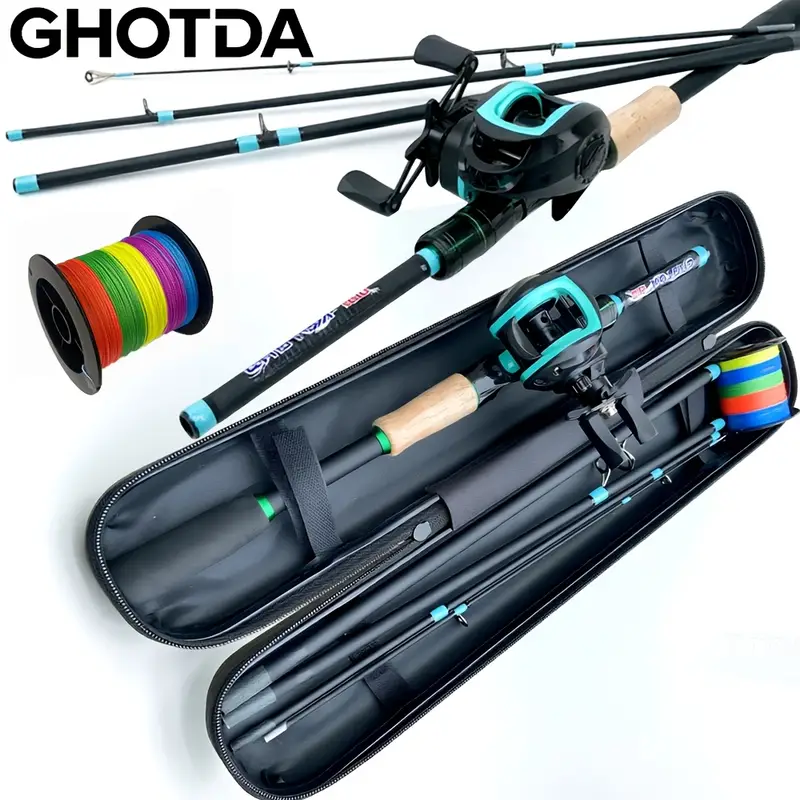 beginner saltwater fishing rod reel Blue Runner Combo w-96" Glass use fishing reels to enthusiastic anglers 1 Set of Fishing Rod